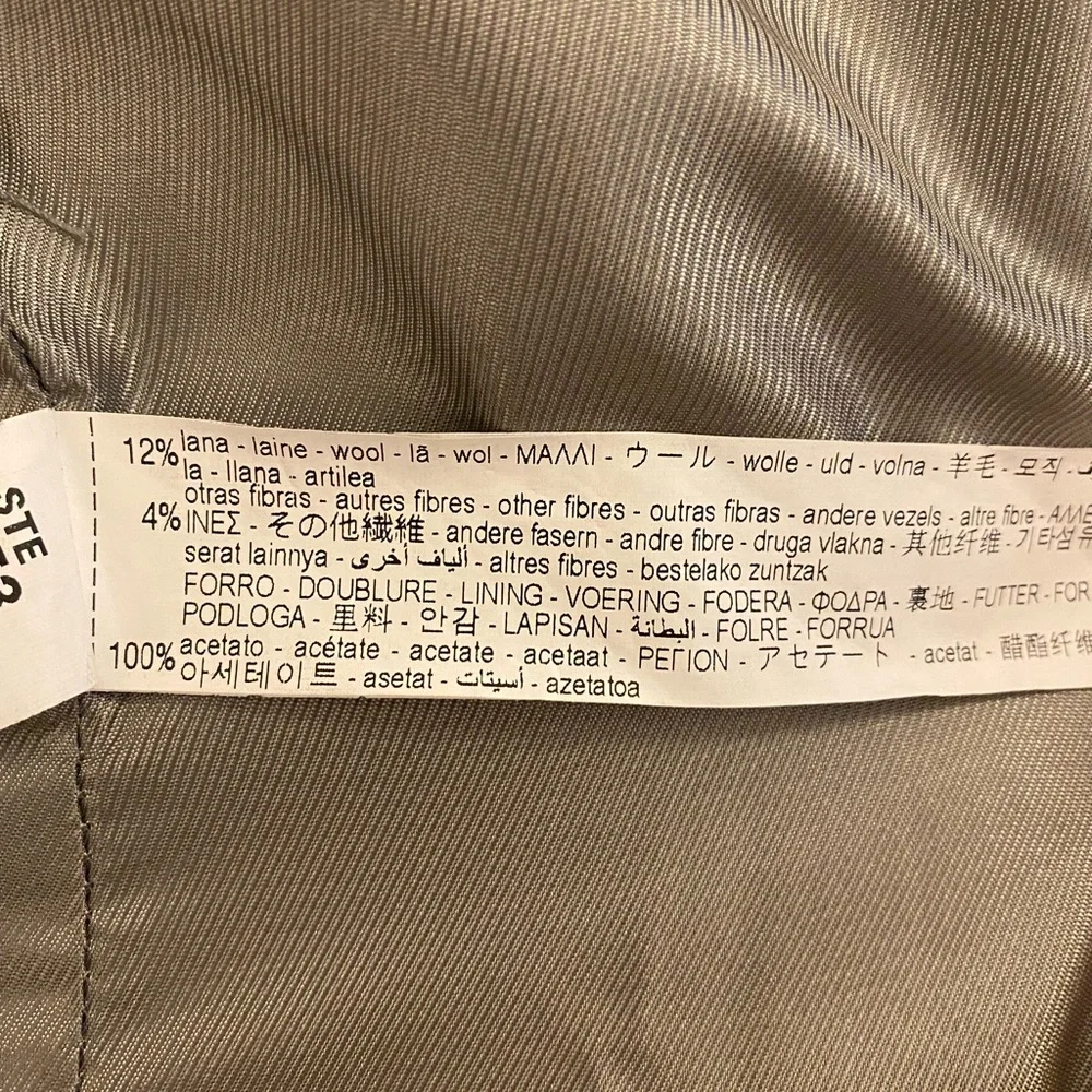 ZARA Wool Blend Long Vest Coat with Zipper - Picture 8 of 11